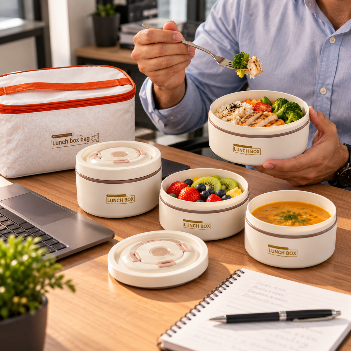 Lunch Box Isotherme avec Sac & Couverts 🍱