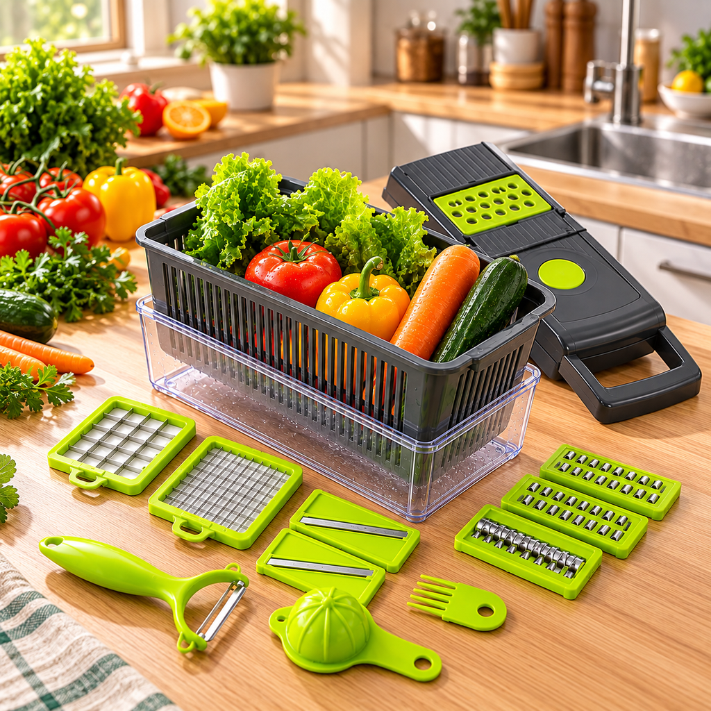 Coupe-Légumes Multifonction 15 en 1 🥕